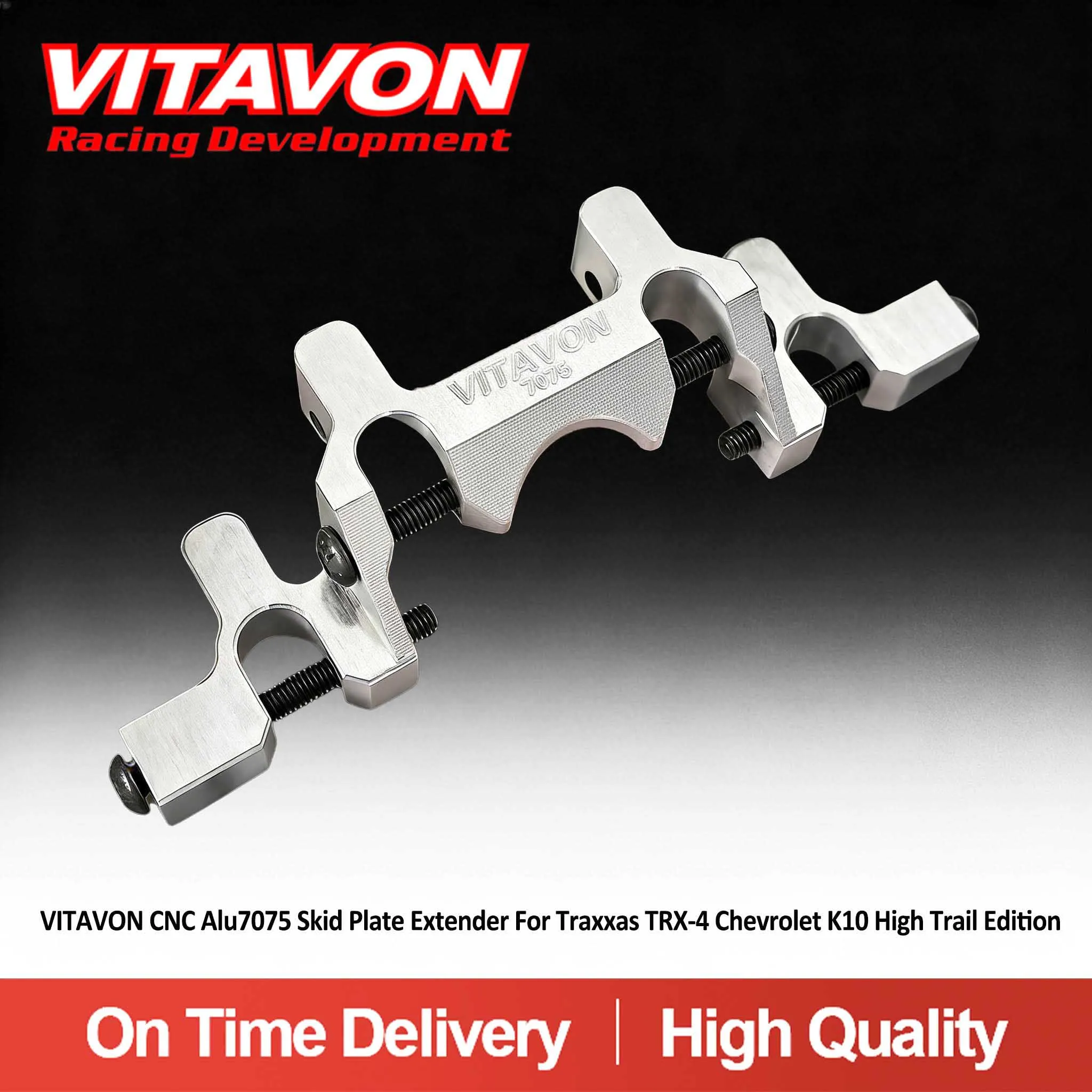 VITAVON CNC Alu7075 Skid Plate Extender For Traxxas TRX-4 Chevrolet K10 High Trail Edition