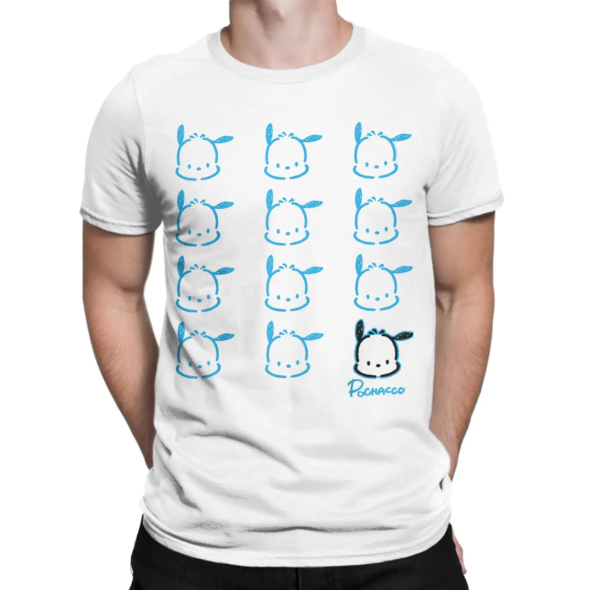 Pochacco ريال تي شيرت الصيف الهيب هوب تي شيرت الرجال القطن س الرقبة 4XL 5XL 6XL تيز قصيرة الأكمام رهيبة التي شيرت
