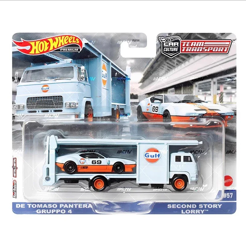 Hot Wheel Car Culture Team Transport for Boys, Nissan Pages, Walk Mazda Truck Toys, Gulf Premium Models, Iron Astronomical, Original, 1/64