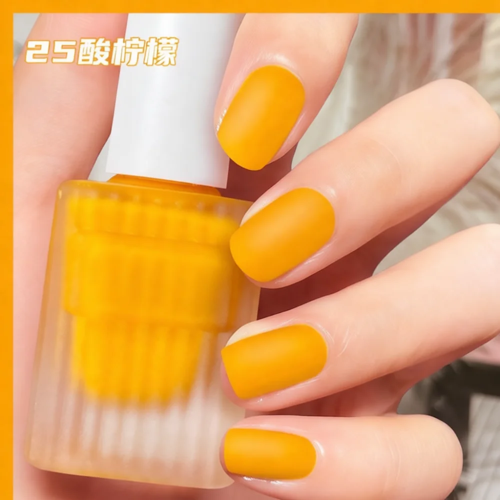 Classic Matte Nail Polish Quick Dry Non Peelable Varnish Frosted Texture Trending Autumn Shades Professional Manicure