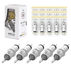 50PCS QUELLE Tattoo Cartridges Professional Disposable safety Needles Permanent Makeup For Machine Supply RL/RS/RM 0.30/0.35mm