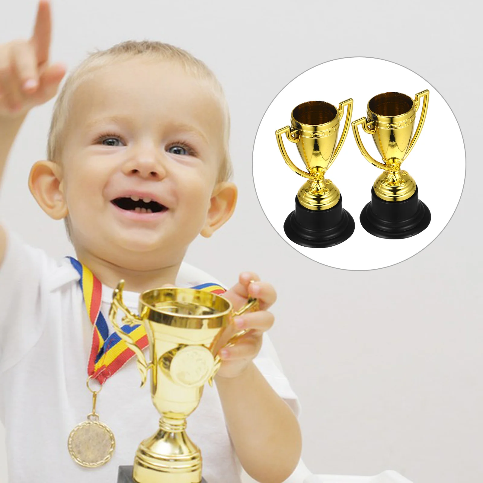Mini premios y trofeos en miniatura para niños, 12 piezas, trofeo, juguetes para niños, Grammy falso dorado