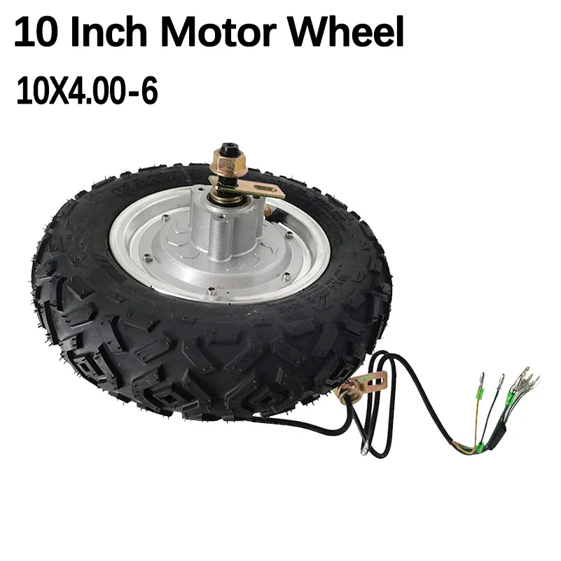 10 Inch Motor Wheel 10X4.00-6  with Tubeless Tire 36V 500W 48V   Hub Rim for Electric Scooter Accessoires