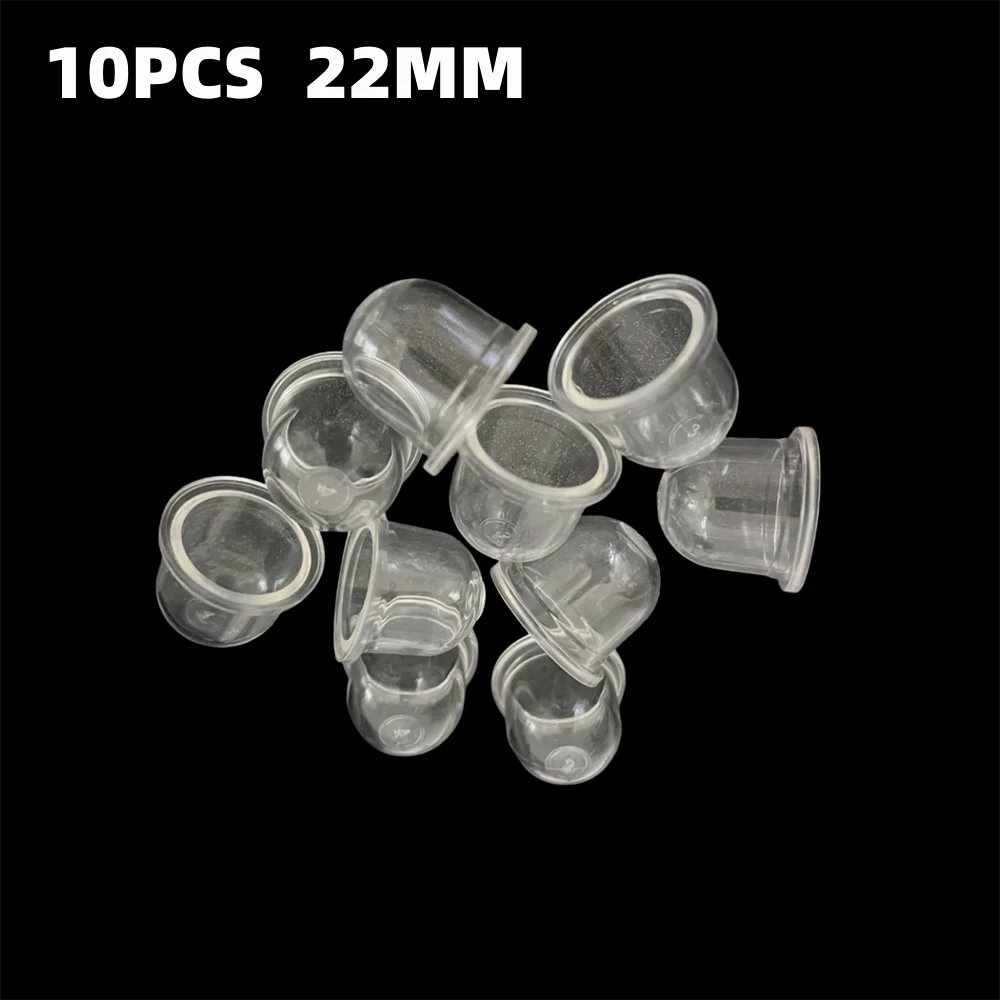 10pcs 14-19mm White Transparent Fuel Pump Carburetor Oil Bubble Primer Bulb Chainsaws Trimmer Brush Cutter Eradicator Clear Tool