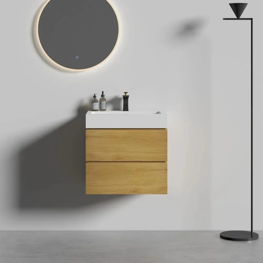 

24 дюйм туалетный столик для ванной комнаты большая настенная раковина для ванной комнаты, Минималистичная раковина для раковины