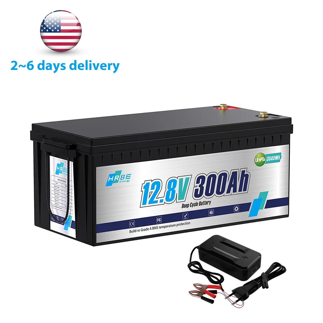 

12V 300Ah LiFePO4 Battery,Rechargeable Lithium Battery with 200A BMS,for Home Energy,Solar,Trolling Motor, Off-Grid,Boats,Rvs