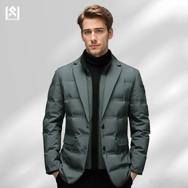 Down Blazer Men Winter Warm Down Suit Jacket Business High Quality Casual Jackets AliExpress