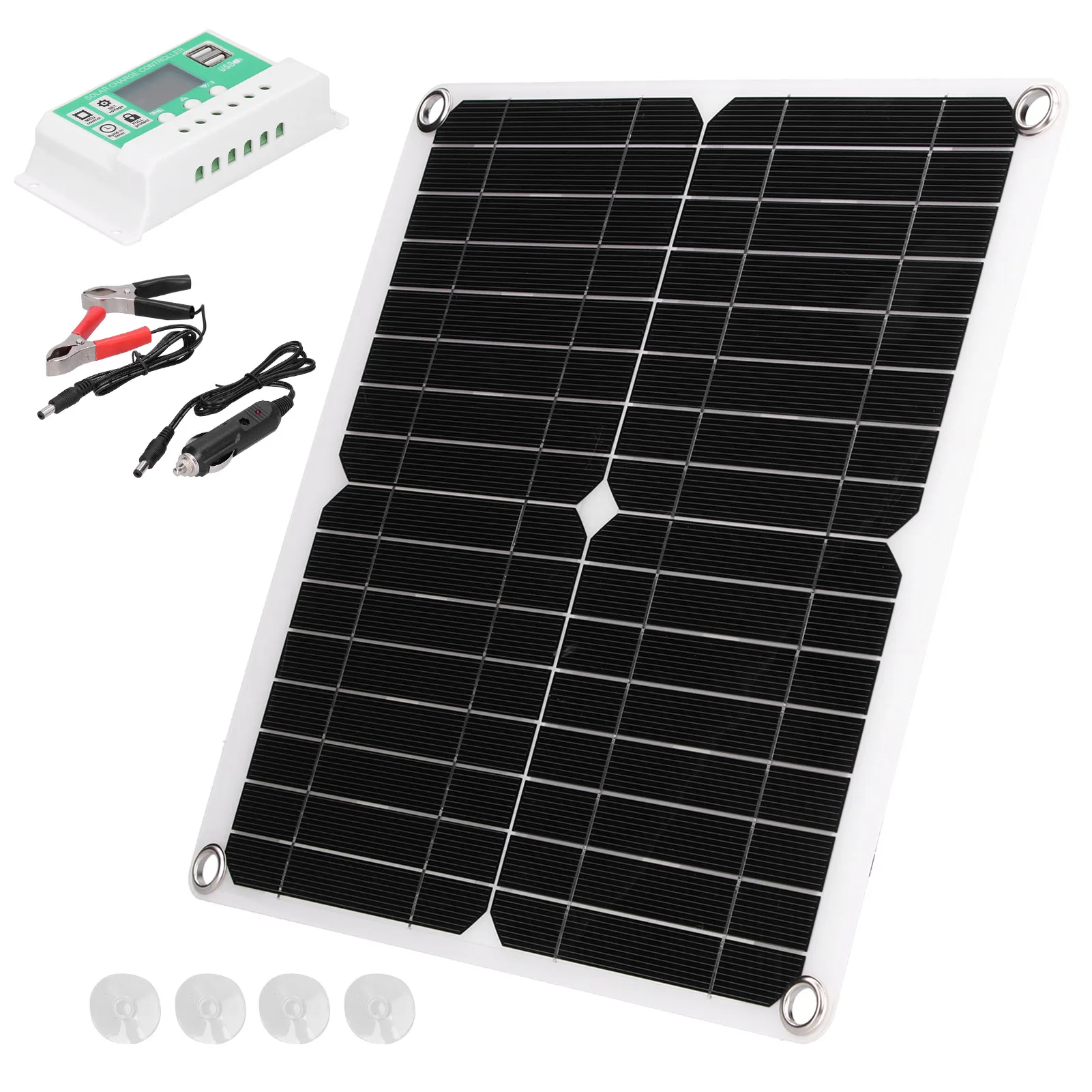 Flexibles 40-W-18-V-Solarpanel aus monokristallinem Silizium mit 20-A-Solarladeregler für Solarstromversorgungen im Freien