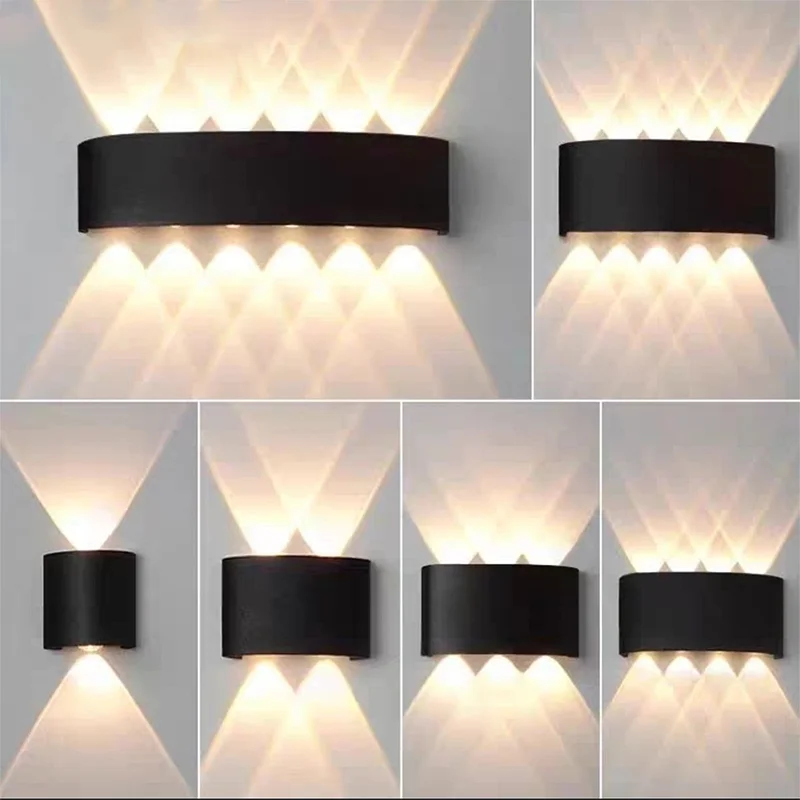 2 قطعة في الهواء الطلق وحدة إضاءة LED جداريّة ضوء IP65 مقاوم للماء حديقة سياج داخلي موضة الجدار مصباح لغرفة النوم السرير غرفة المعيشة الدرج #1