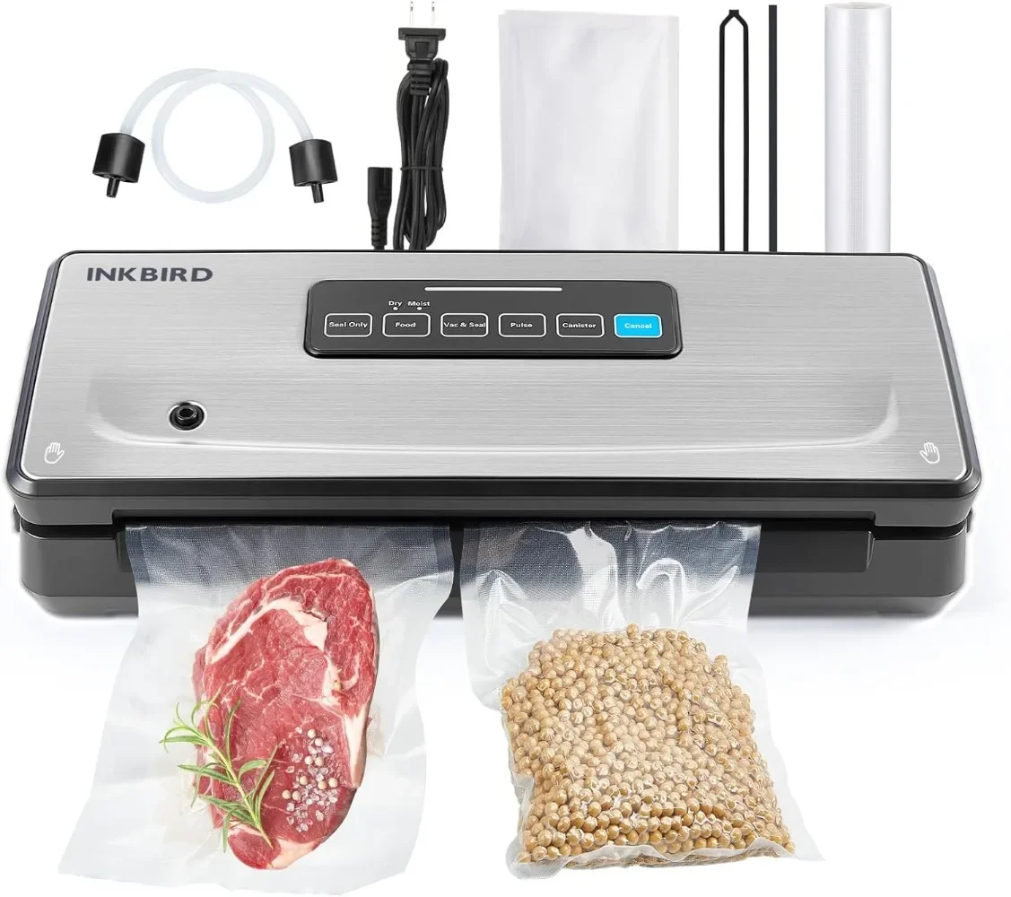 Food Vacuum Sealer Machine 10-In-1 with Bag Storage(Up To 20FT) and Cutter,with Moist/Dry/Canister 5 Food Modes