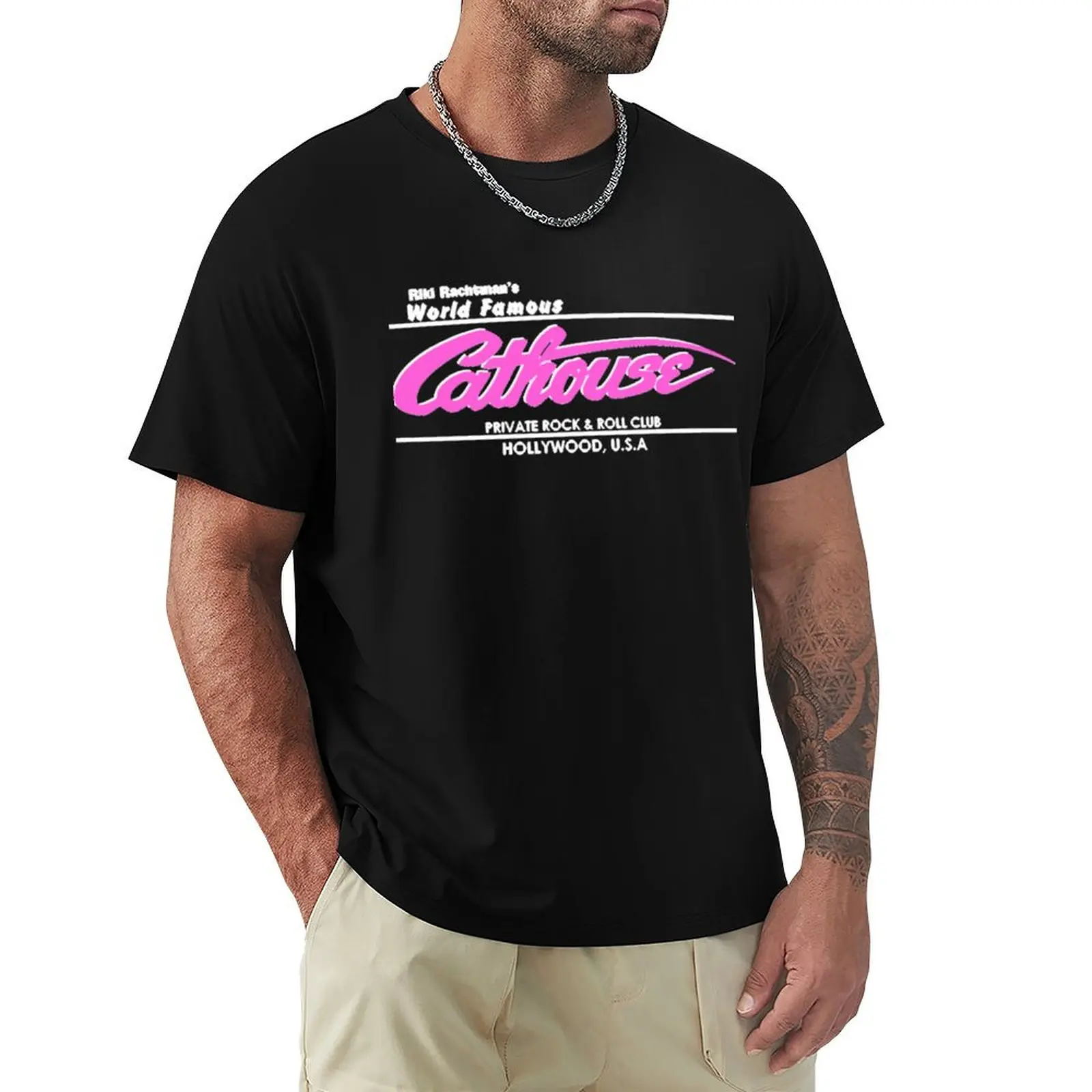 

Cathouse Rock n Roll Club T-Shirt oversizeds affliction shirts football t shirt Clothing mens clothes