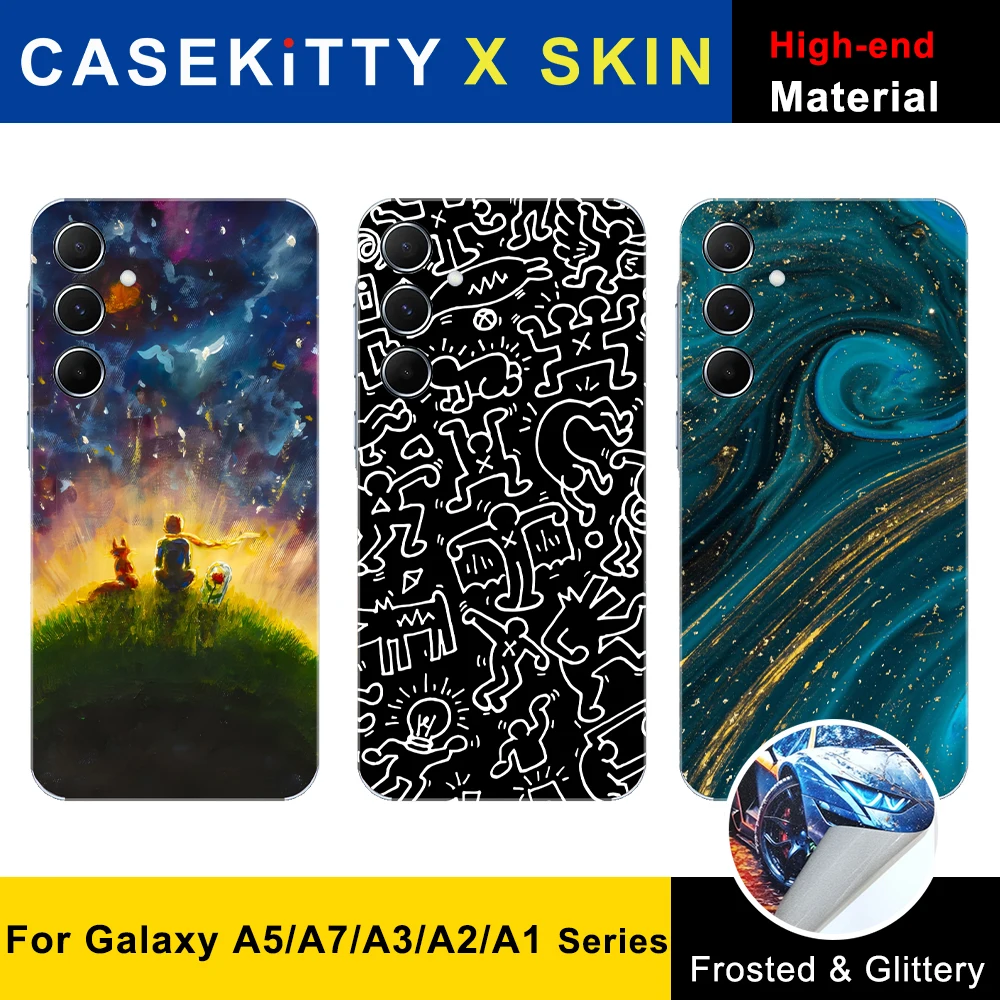 CASEKiTTY Skin Wrap For Samsung Galaxy A54 A55 A53 5G Sticker A12 A13 Back Film A Series Protective Decal Screen Protector