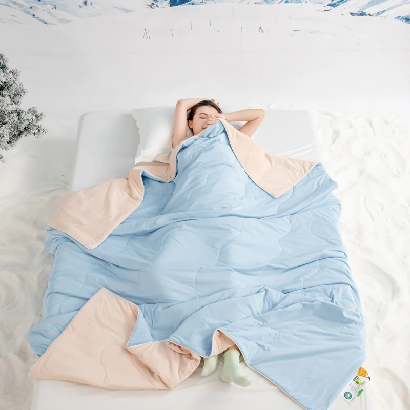 Immediately Cooling Feel Breathable Natural coolness Skin-friendly Silky Summer Quilt Blanket Cool Refreshing Comforter Duvet