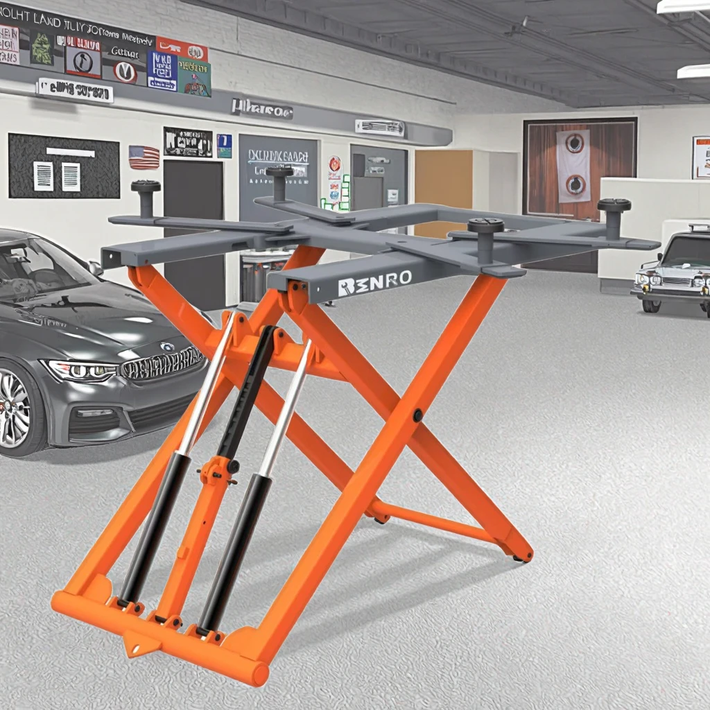 Cost-effective Portable Mid-position Scissor Lift Car Ce Certified 1.2m Hydraulic Scissors Car Lift For Workshop