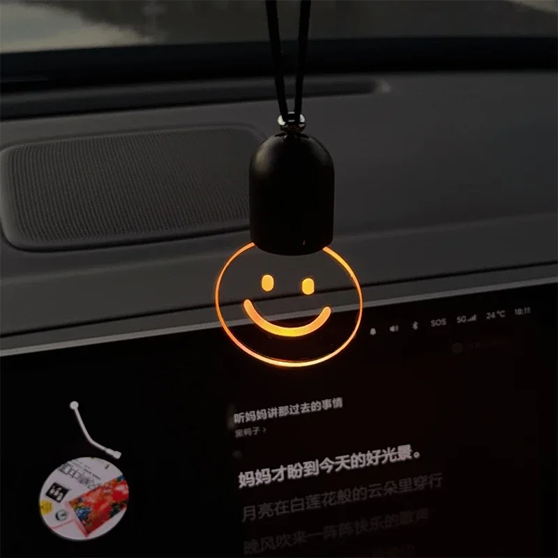 Lemombo New for Face Vintage Edison 12V Rechargeable Motion Sensor Car Pendant Light Decoration