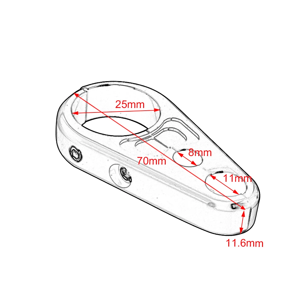 Black Chrome Motorcycle 25mm Brake Cable Clamp Dual Throttle Wiring Support Fastener Holder for Harley Sportster Cafe Racer