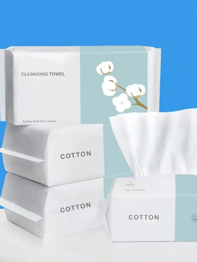 Serviette de visage jetable épaisse, coton perlé, humide et sec, voyage, nettoyage, démaquillant, serviette d'extraction, 6/3/2/1 paquets