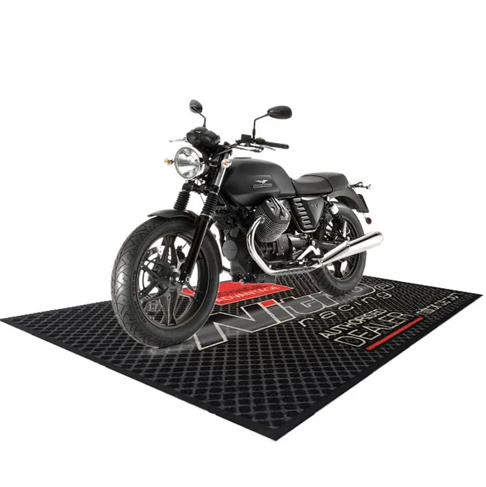 Custom printed race car garage pit mat moto dirt track nylon rubber racing mat dirt bike motorbike motorcycle floor parking mat