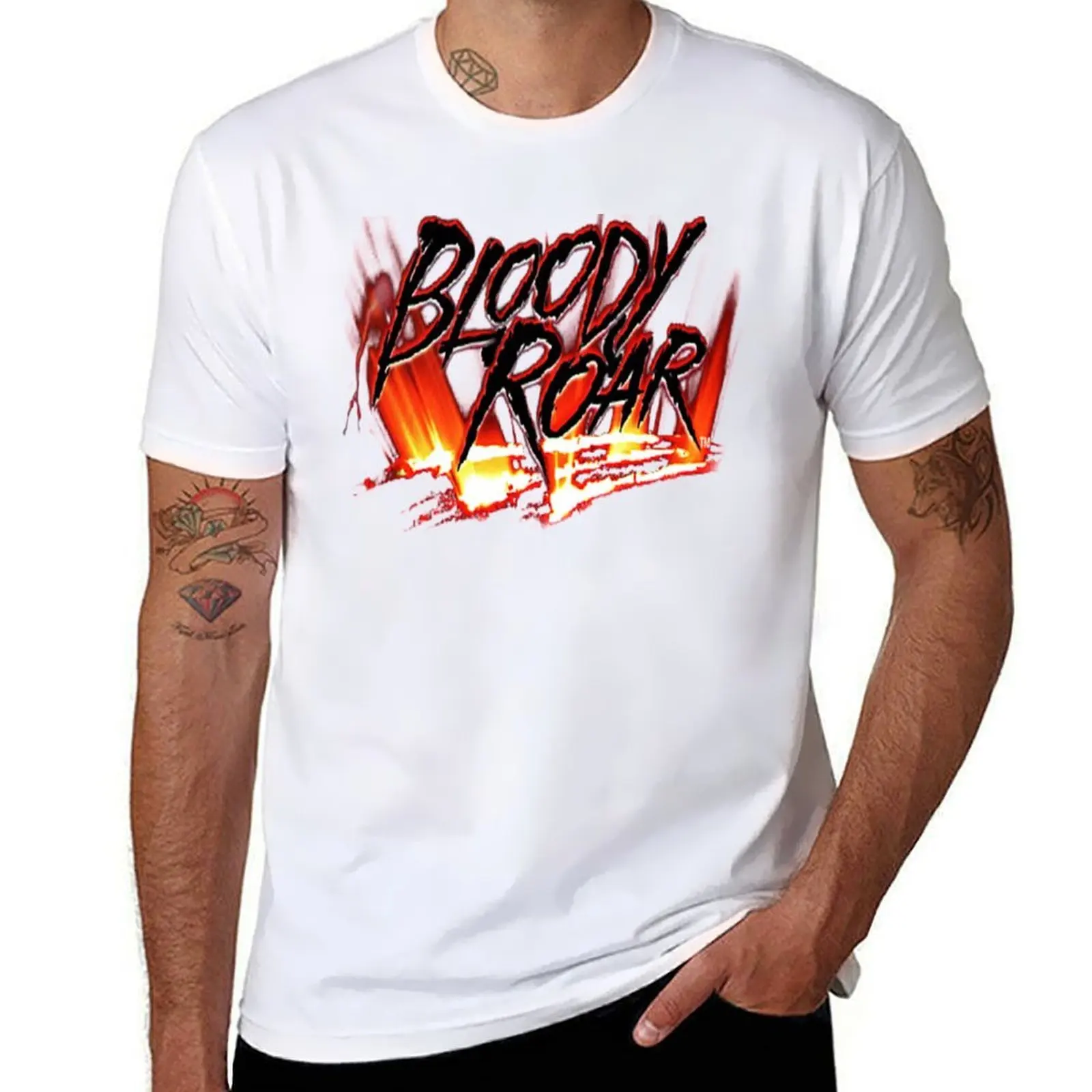 

Bloody Roar Title T-Shirt men t shirt cotton 100% t shirts with prints T-Shirt