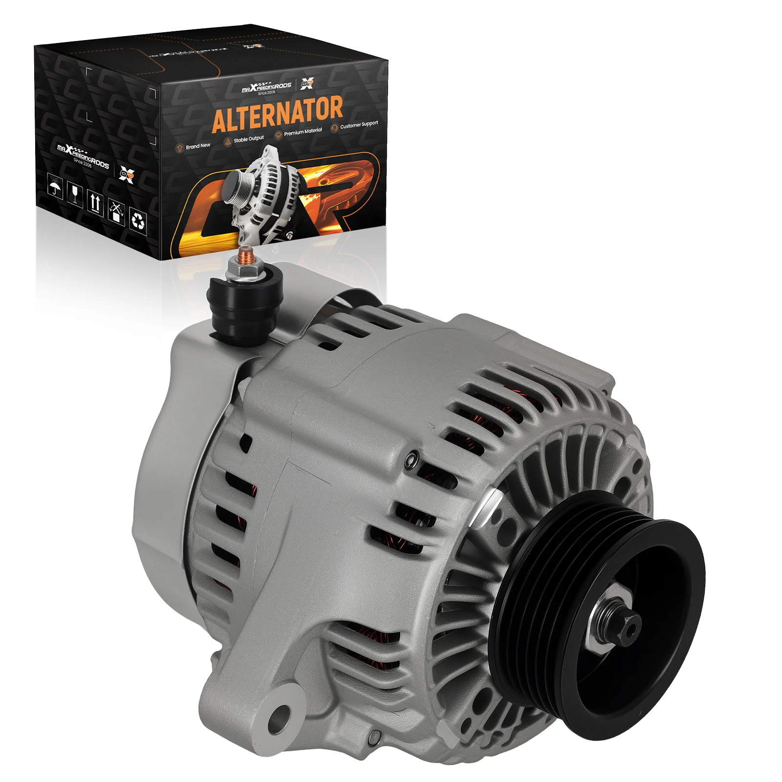 

Alternator 80A For Honda Accord 1998-2002 Acura CL 2.3L SBA185046220 6-Groove