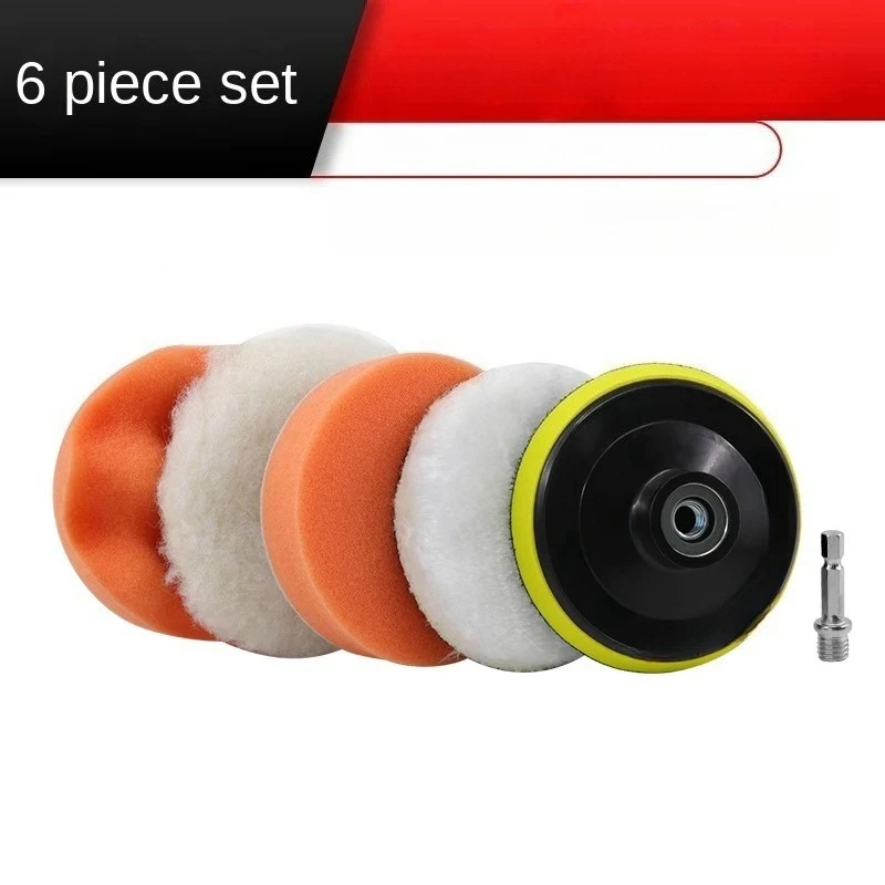 

Car Polishing Pad Kit with M10 Adapter, Sponge & Wool Buffing Wheels for Drill/Grinder, Auto Detailing, Waxing & Scratch Repair