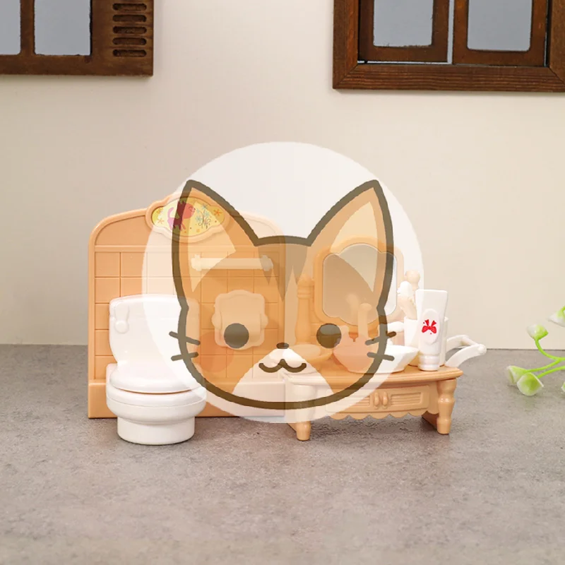 

Набор для кукольного домика 1:12: миниатюрная ванна, унитаз, раковина, набор для ванной комнаты, мебель, модель для дома, декор, игрушка, аксессуары для кукольного домика