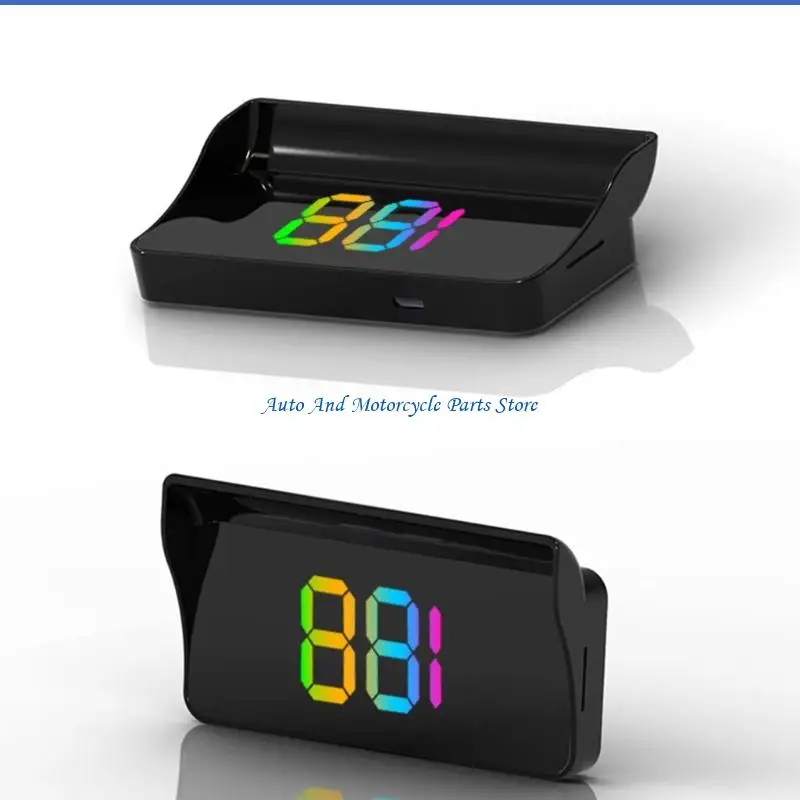 P9FD Innovative Compact 9.25Cm Car Head Up Display Featuring Anti Glares Glass Projection Technology And Plug Play Design