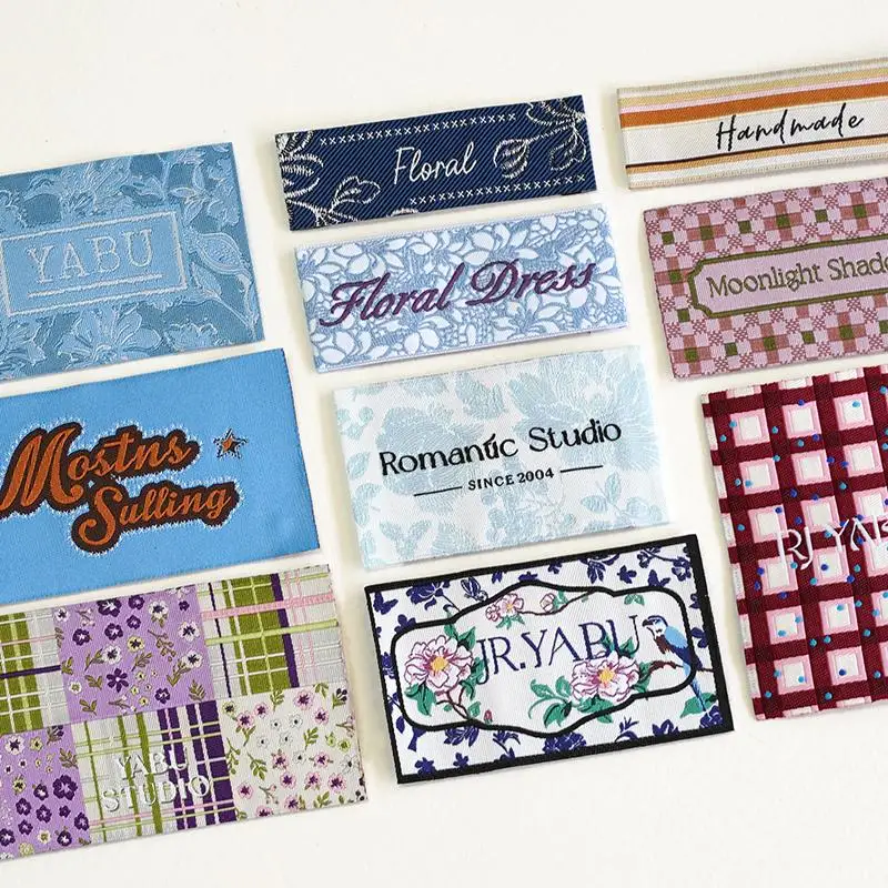 

Универсальная этикетка для ухода за женской одеждой, тканая бирка, бирка для ткани, этикетка для ухода за стиркой, готовая к отправке креативная швейная этикетка для одежды