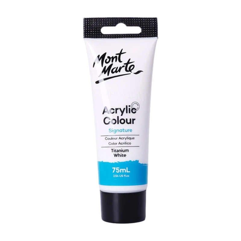 Тюбики акриловой краски по 75 мл идеально подходят для детей и взрослых, начинающих художников