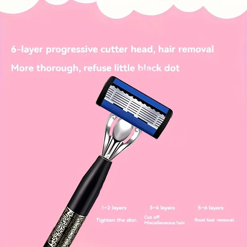 This ultra smooth and stylish shaver is equipped with 36/72 ultra sharp replaceable stainless steel blades, which are sharp, smooth, and safe. Paired with two anti slip and comfortable handles, it is an indispensable shaving tool for men