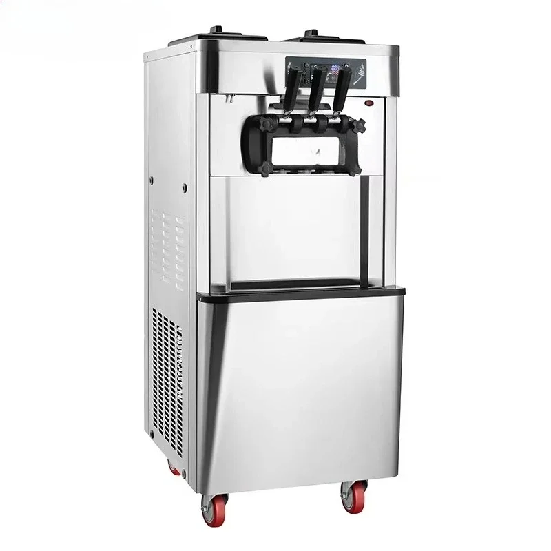 

Commercial Kitchen Equipment Ice Cream Making Machine Soft Ice Cream Machine With 3 Flavor 110V 220V Rolled Ice Cream Maker