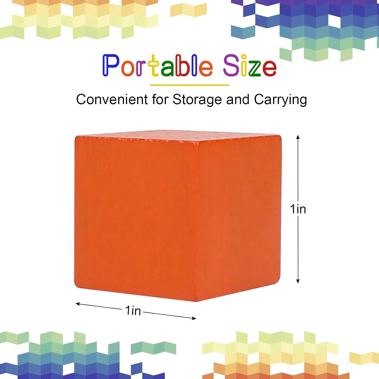 108 blocos de madeira de 1 polegada, brinquedos de classificação de matemática STEM de 6 cores, blocos de construção e empilhamento de madeira para crianças, aprendizagem em sala de aula