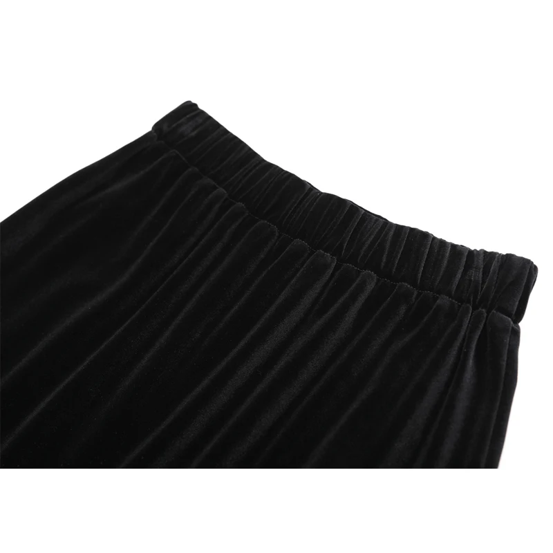 Natural Mulberry Silk Velvet Ladies' Suit Elegant and Noble Charm Luxurious Women's Clothing Set Consisting of T-shirt and Skirt