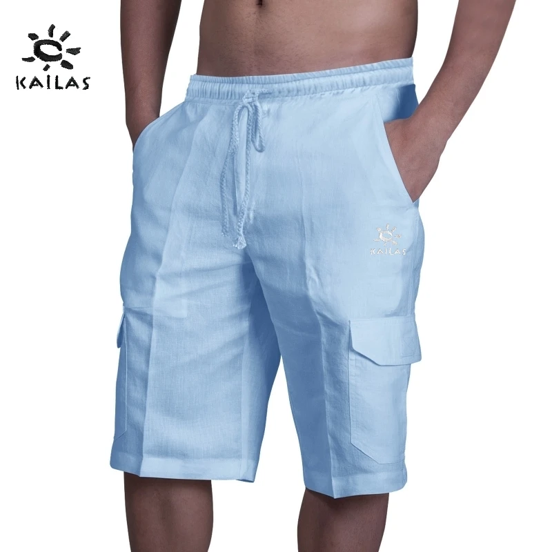 Men's summer high-quality embroidered logo casual shorts with multiple pockets, sports shorts, breathable workwear shorts
