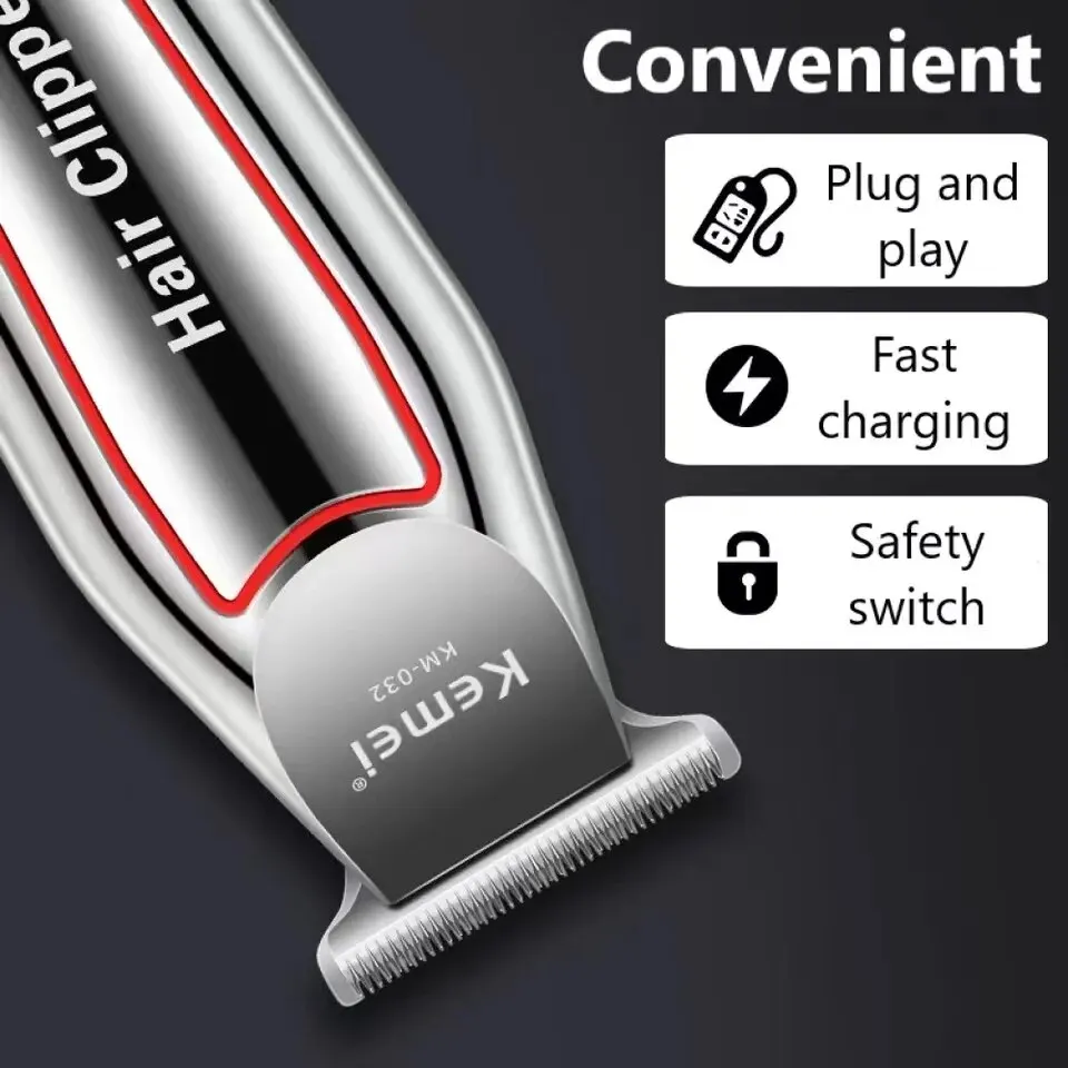 KEMEI zawód maszynka do włosów elektryczny trymer do brody dla mężczyzn maszynka do strzyżenia włosów maszynka do strzyżenia włosów ścinanie zestaw do pielęgnacji włosów KM-032