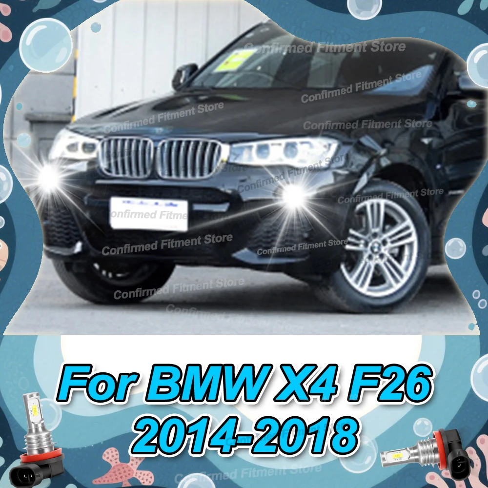 

2x автомобильные светодиодные передние противотуманные фары для BMW X4 F26 2014 2015 2016 2017 2018