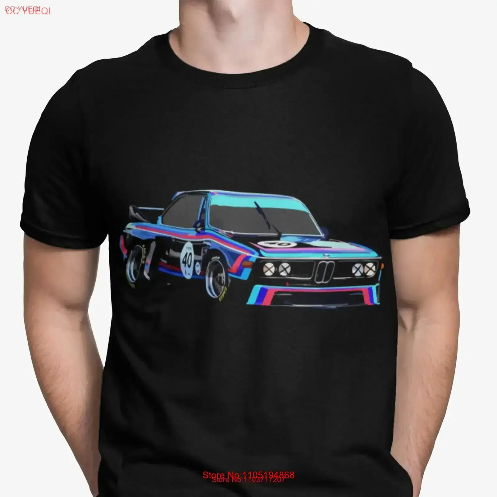 3 0 CSL 1975 IMSA GT Race Car T Shirt vintage Washed Stylish Slightly Top For Everyday Wear Breathable Versatile Stretched