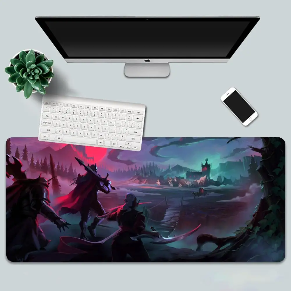 Cool Multiplayer Strategy Fighting Game V Rising Mouse Pad Non-Slip Rubber Edge kawaii locking mousepads Game play mats desk acc