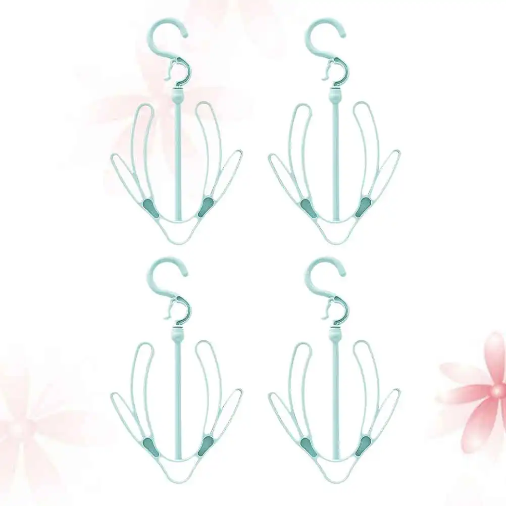 

4Pcs Shoes Drying Rack Strong Lightweight Convenient Hanger Shelf Water Drainage Fast Easy Sky-Blue Shoes Drying Rack