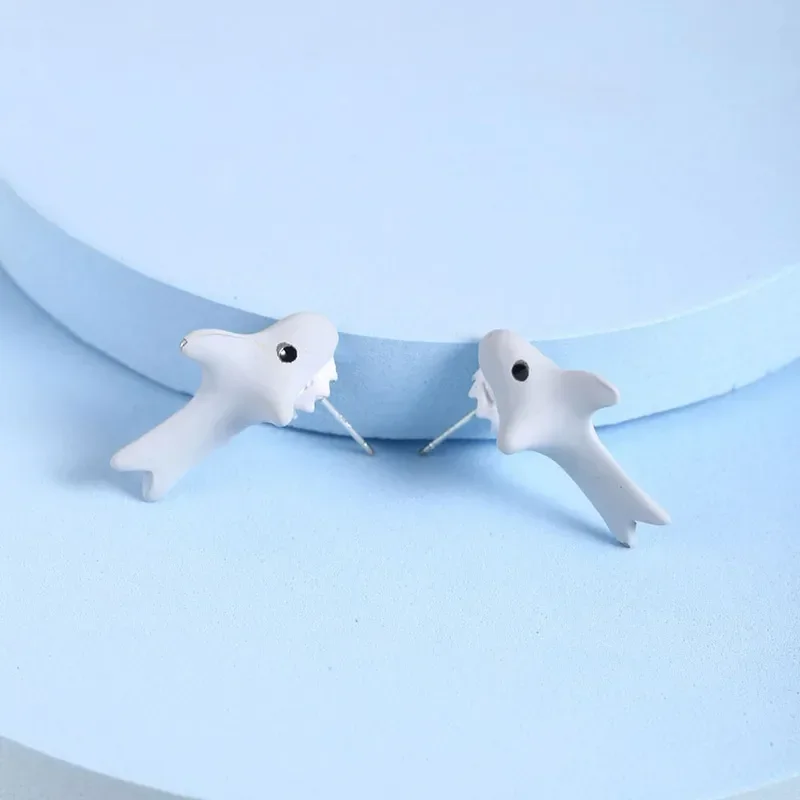 2 Stuks/1 Paar Dier Cartoon Oorknopje Voor Vrouwen Schattige Dinosaurus Kleine Hond Walvis Klei Oor Sieraden Grappige Geschenken Mode