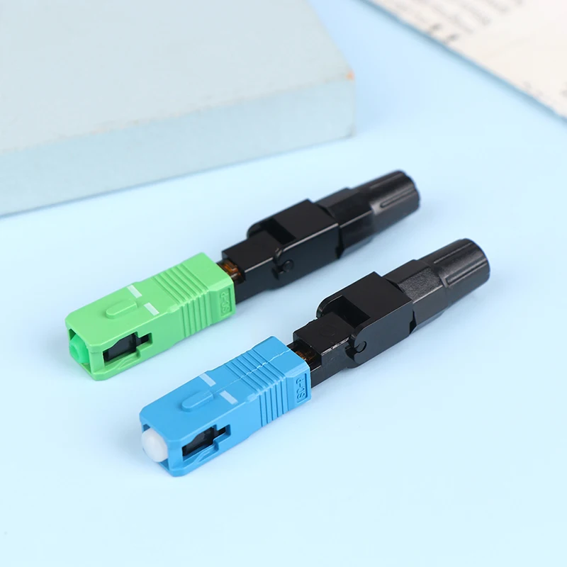 5Pcs FTTH SC APC Single Mode SC UPC Fiber Optic Quick Connector FTTH Fiber Optic Fast Connector SC Fiber Field Assembly