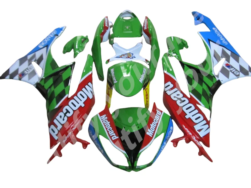 Free Custom Fairings Set for ZX6R 2009 2010 2011 2012 Kawasaki Ninja 636 09-12 ZX 6R 100% Injection ABS Bodywork red green white