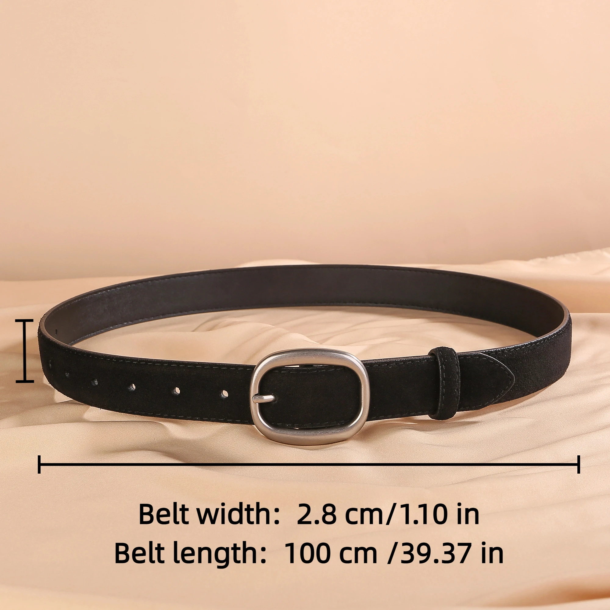 Soft Suede Leather Belts for Women - 2025 Autumn New Color Green/Burgundy/Gray Skinny Waist Belt Classic Jeans Accessories