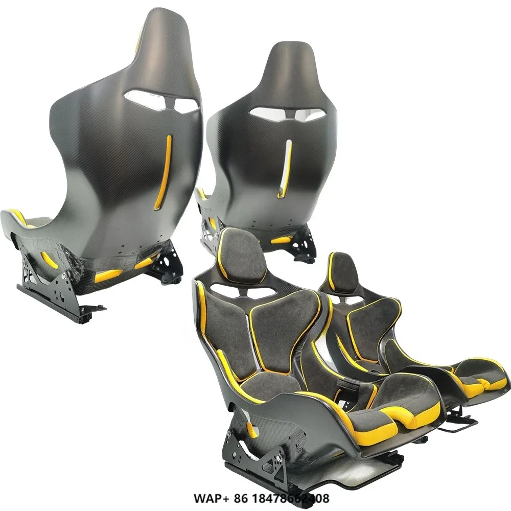 Senna Style Car Seat Covers Full Set Luxury Real Carbon Fiber Seat Car Accessories for Mclaren Sports Seats