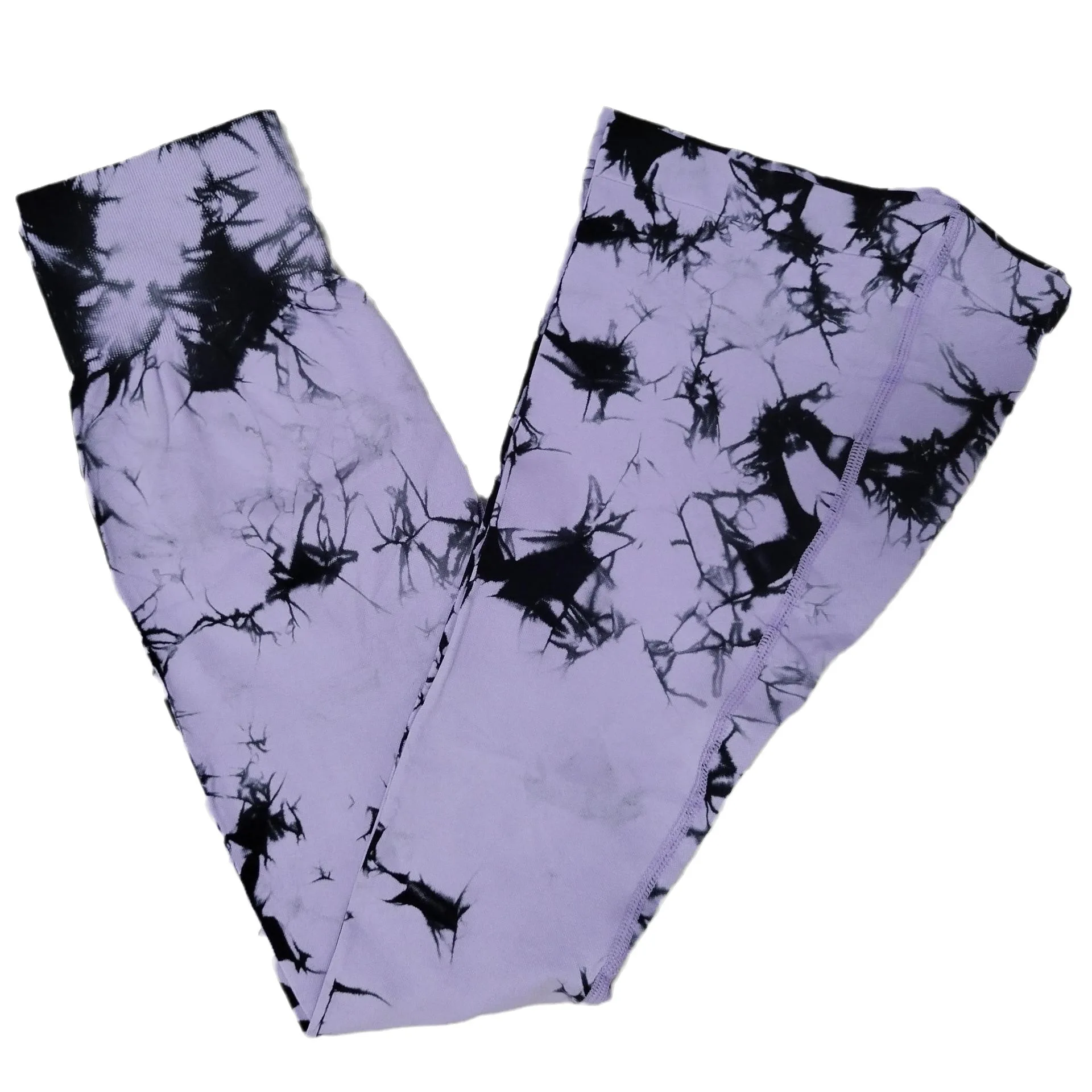 New Arrival Fashion flared trousers High-waist Fitness Cross Tie Dye Hip Lift Sports Yoga Pants for Women