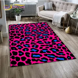 Wild Leopard Print 3D Series Area Rug,Carpet Rug for Home Living Room Bedroom Sofa Doormat Kitchen Decor,kids Non-slip Floor Mat