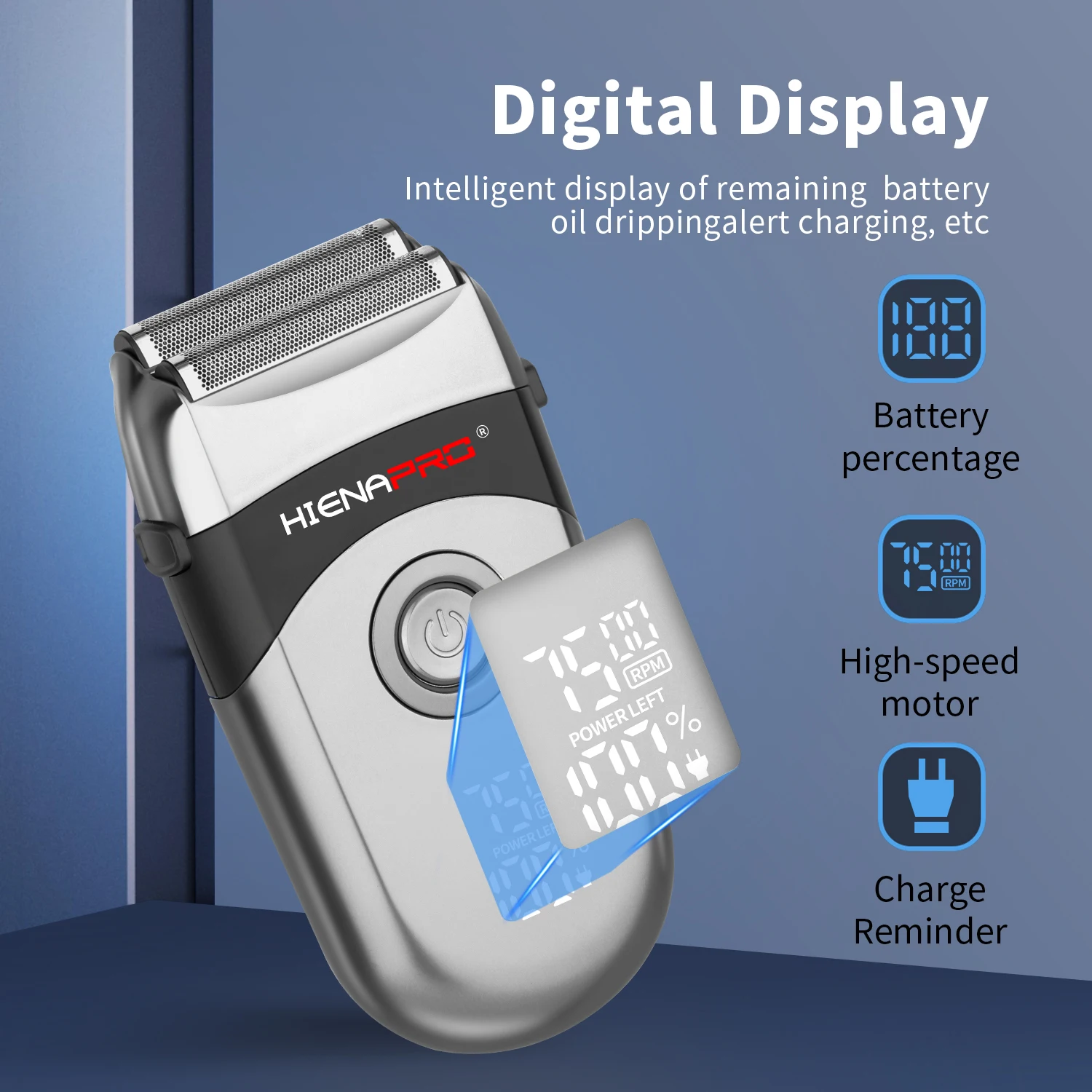 HIENA PRO hair shaver Professional Beard Trimmer Electric Razor Knob Metal Shaving Machine for Men Beard Trimmer Foil