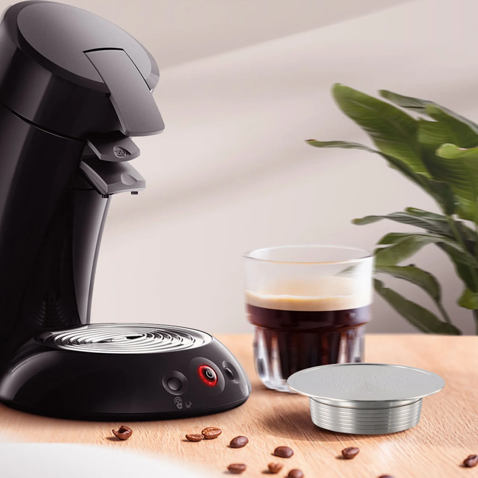 Stainless Steel Coffee Capsule Filter Cups for pods Reusable Coffee Pod for Senseo HD7801 Coffee Machine Convenient and