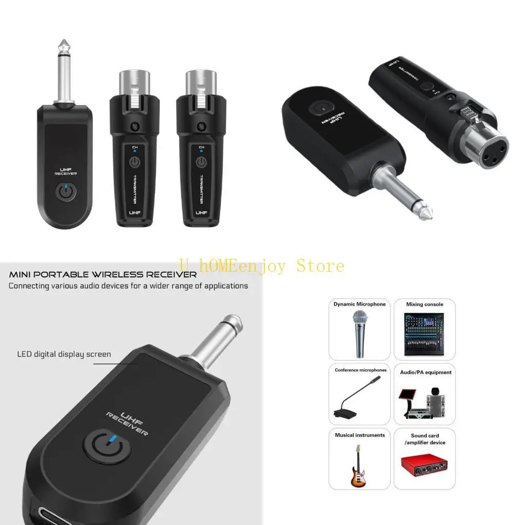 

B0KF Quality Sound Wireless Microphone Conversion System Transmitter Receiver For Dynamic Mics Equipment