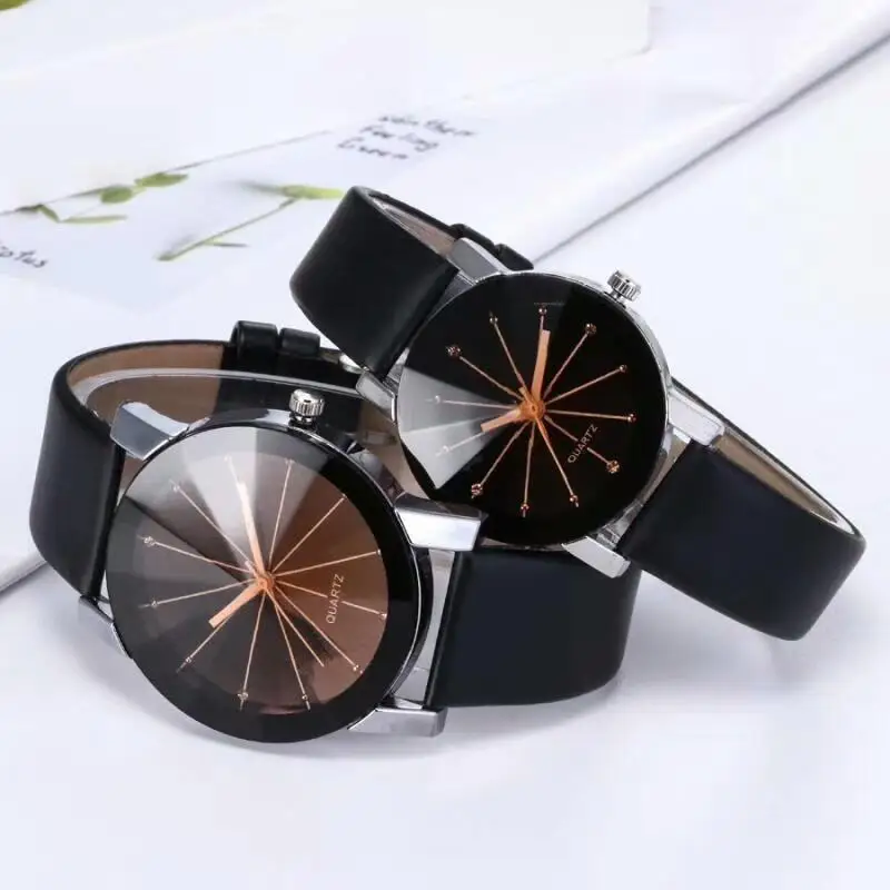 

Simple convex couple watch spot belt watch fashion meridian couple student watch